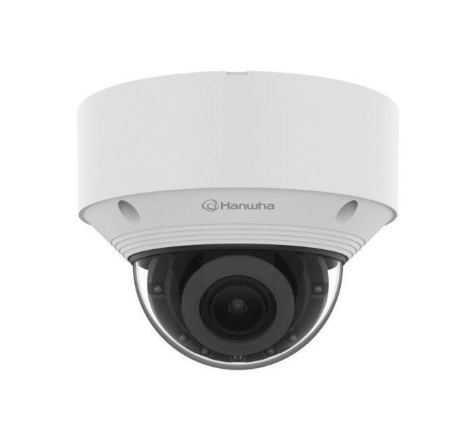 Мережева камера купольна  4K @ 30fps, motorized vari-focal lens 3.2~10.2mm (H: 104°~31° / V: 55°~17°) QNV-C9083R HANWHA VISION