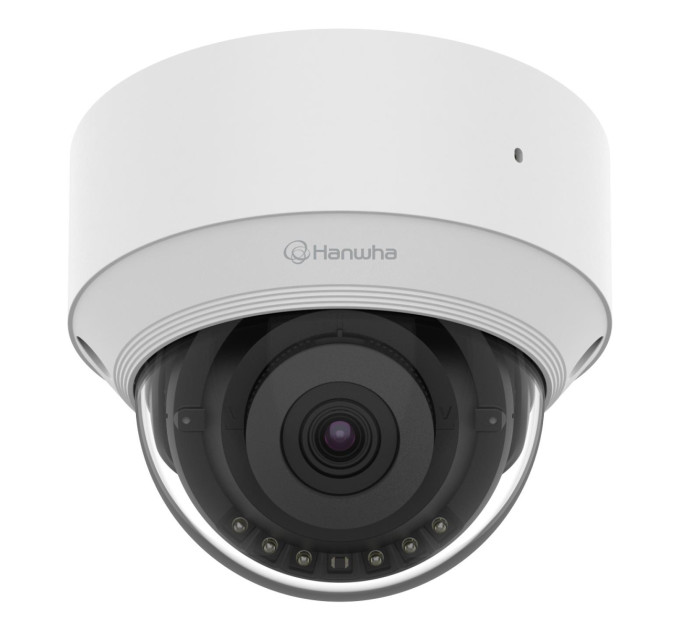 Мережева камера купольна 5MP @ 30fps, fix lens 4mm (H:80°/V: 59°) QND-C8023R HANWHA VISION