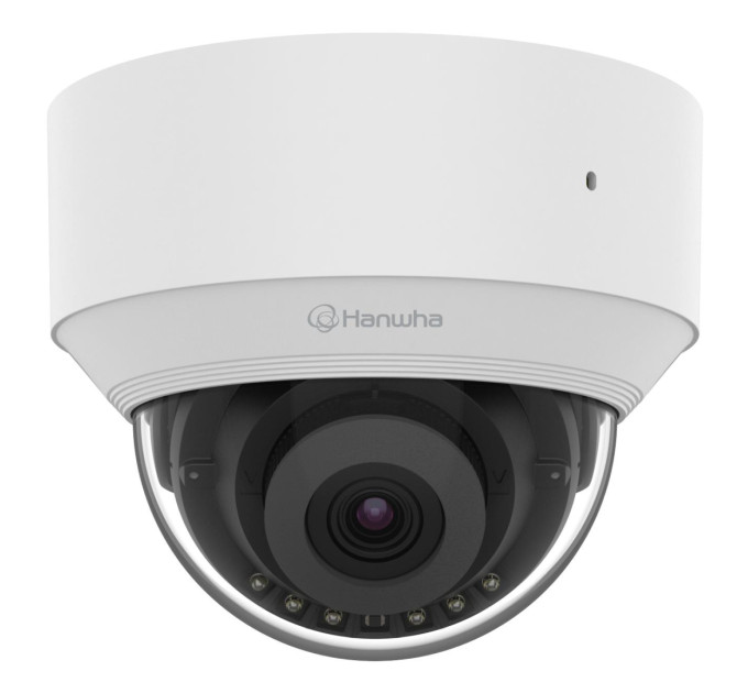 Мережева камера купольна 5MP @ 30fps, fix lens 4mm (H:80°/V: 59°) QND-C8023R HANWHA VISION