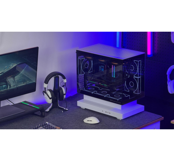 DARKFLASH Корпус для комп'ютера DARK FLASH F1 mATX без блока живлення, білий