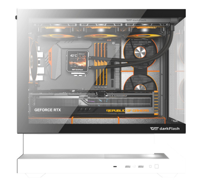 DARKFLASH Корпус для комп'ютера DARK FLASH F1 mATX без блока живлення, білий