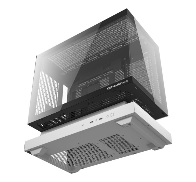 DARKFLASH Корпус для комп'ютера DARK FLASH F1 mATX без блока живлення, білий