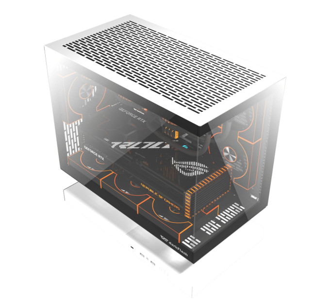 DARKFLASH Корпус для комп'ютера DARK FLASH F1 mATX без блока живлення, білий