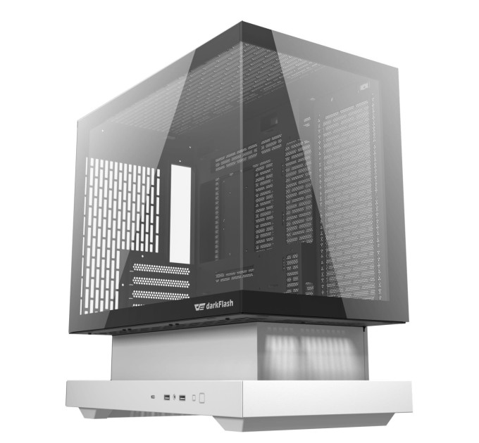 DARKFLASH Корпус для комп'ютера DARK FLASH F1 mATX без блока живлення, білий