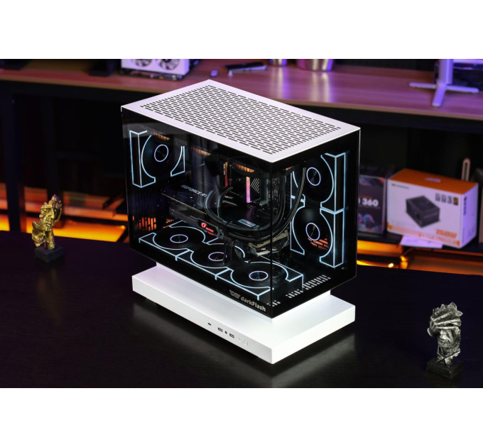 DARKFLASH Корпус для комп'ютера DARK FLASH F1 mATX без блока живлення, білий