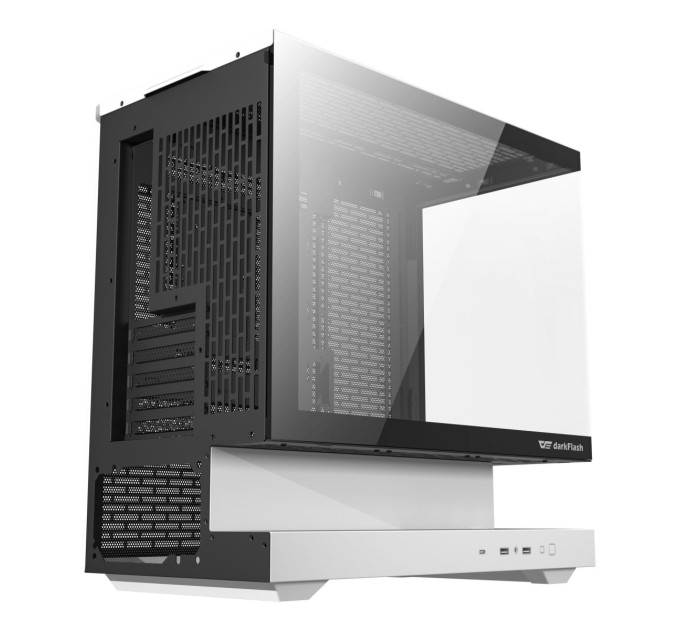 DARKFLASH Корпус для комп'ютера DARK FLASH F1 mATX без блока живлення, білий