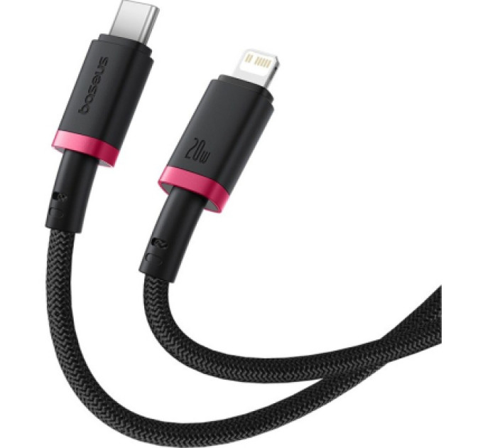 Baseus Дата кабель USB-C to Lightning 2.0m 20W red+black Baseus (P10377800U01-03)