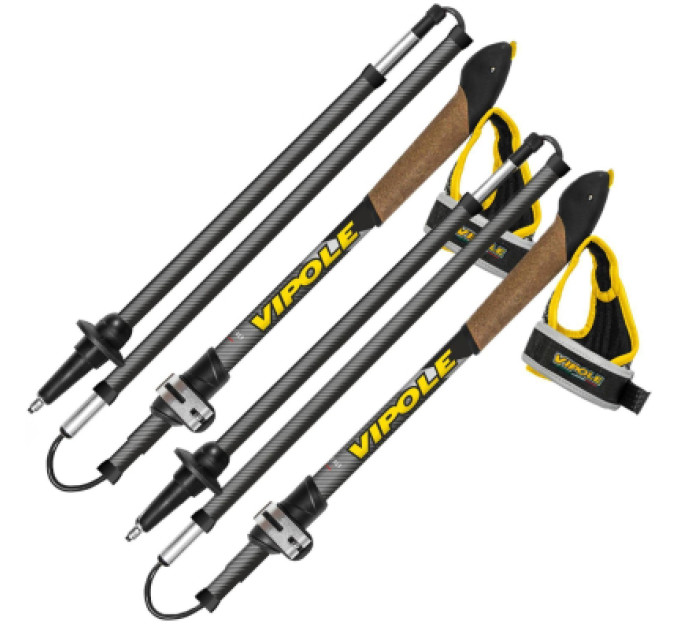 Vipole Палиці для скандинавської ходи Vipole Treveller Carbon 130 DLX (S25 35) (DAS303460)