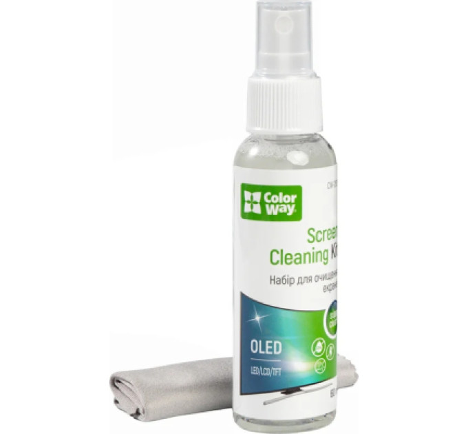 ColorWay Спрей для очищення ColorWay Screens Cleaning Kit TV/OLED/LED/LCD 60ML + Microfibre (CW-2615)