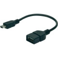 Digitus Дата кабель USB 2.0 AF to mini-B 5P OTG 0.2m Digitus (AK-300310-002-S)