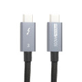 PowerPlant Дата кабель USB-C to USB-C 2.0m Thunderbolt 3 40Gbps, 100W, 20V/ 5A, 4K/ PowerPlant (CA913343)