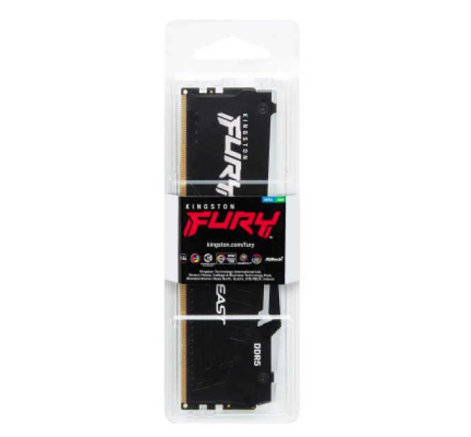 Kingston Fury (ex.HyperX) Модуль пам'яті для комп'ютера DDR5 32GB 5600 MHz Beast RGB Kingston Fury (ex.HyperX) (KF556C36BBEA-32)