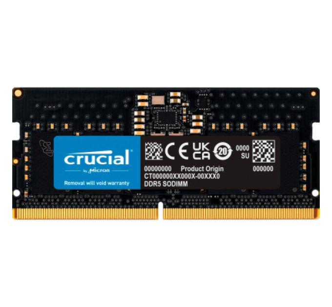 Micron Модуль пам'яті для ноутбука SoDIMM DDR5 16GB 5600 MHz Micron (CT16G56C46S5T)