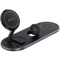 Зарядний пристрій Acefast Wireless QI 3in1 15W E19 Qi2 (6974316283096)