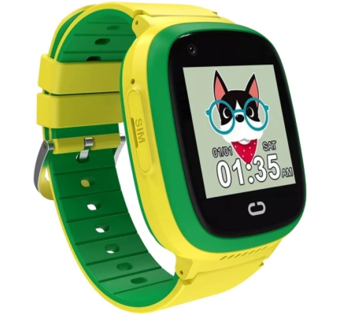 Canyon Смарт-годинник Canyon Sunny KW-48 Video 4G GPS Games Music Yellow/Green (CNE-KW48YG)