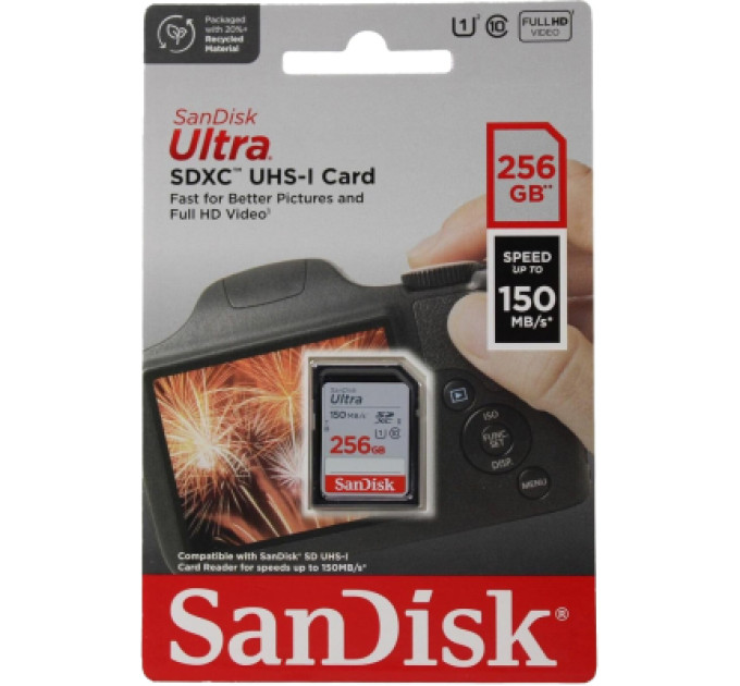 SanDisk Карта пам'яті SanDisk 256GB SDXC class 10 UHS-I Ultra (SDSDUNC-256G-GN6IN)