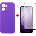 Dengos Чохол до мобільного телефона Dengos Carbon Cover + Glass Oppo A6x / A6k Purple (DG-KM-193)