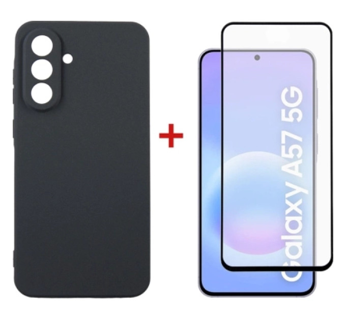 Dengos Чохол до мобільного телефона Dengos Carbon Cover + Glass Samsung Galaxy A57 Black (DG-KM-195)