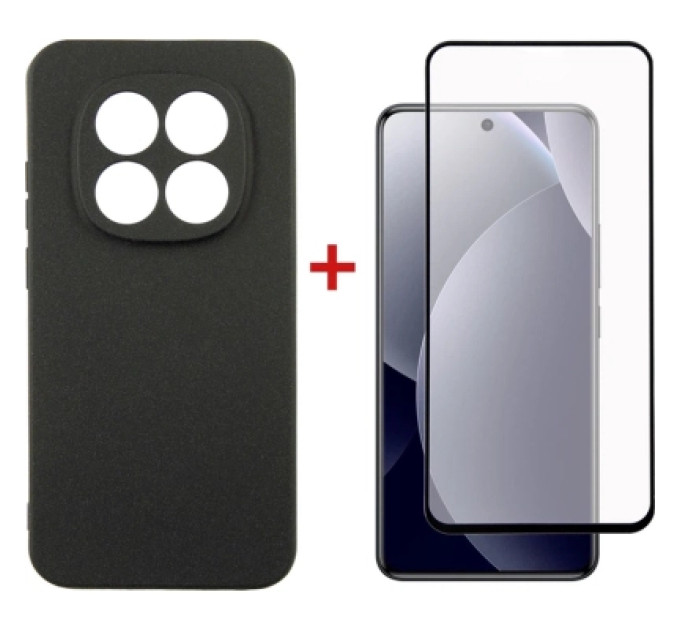 Dengos Чохол до мобільного телефона Dengos Carbon Cover + Glass Xiaomi Redmi Note 15 Pro 4G Black (DG-KM-191)