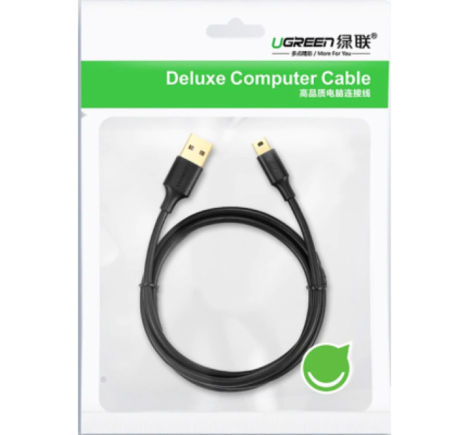 Ugreen Дата кабель USB 2.0 AM to Mini 5P 3.0m 2A PVC black Ugreen (UGR-10386)