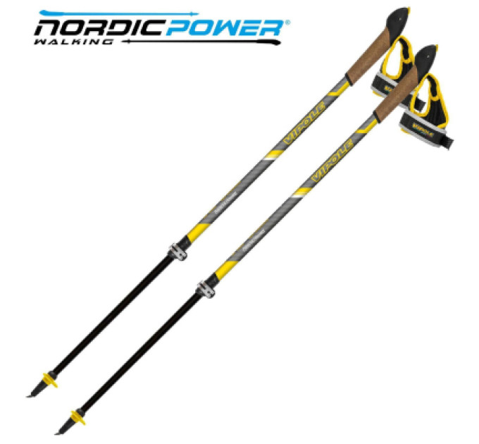 Vipole Палиці для скандинавської ходи Vipole Hercules Vario Carbon +200 GR (SW20 04) (DAS303503)