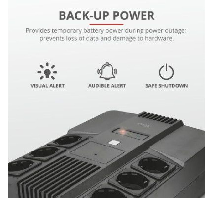 Trust Пристрій безперебійного живлення Trust Maxxon 800VA UPS (23326_TRUST)