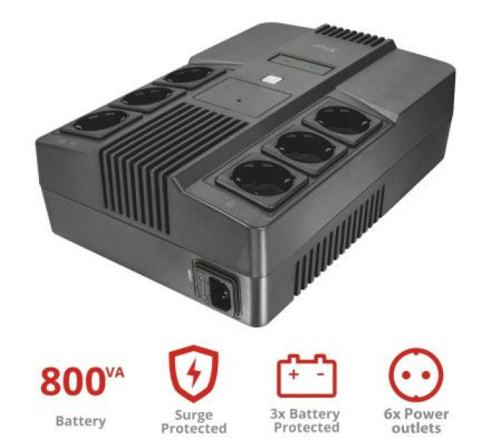 Trust Пристрій безперебійного живлення Trust Maxxon 800VA UPS (23326_TRUST)