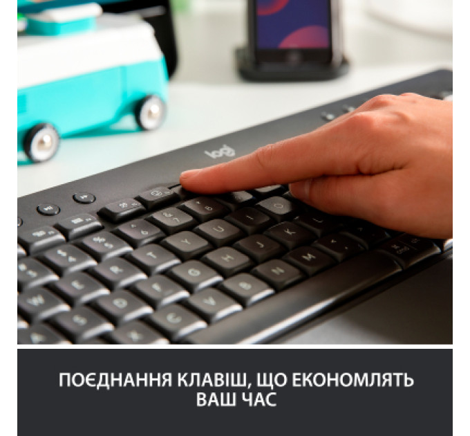 Logitech Клавіатура Logitech Signature K650 USB/Bluetooth UA Graphite (920-010945)