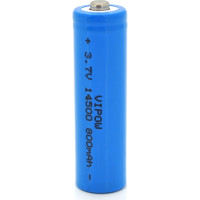 Акумулятор 14500 Li-Ion (size AA), 800mAh, 3.2V, TipTop, blue Vipow (ICR14500-800mAhTT / 25545)