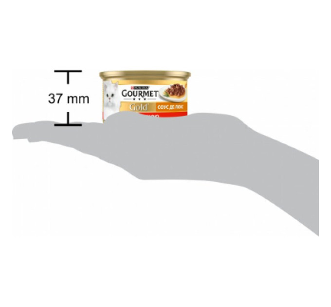 Purina Gourmet Вологий корм для кішок Purina Gourmet Gold. Соус Де-Люкс з яловичиною 85 г (7613036705134)