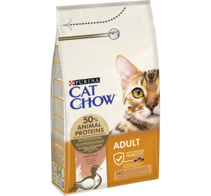 Purina Cat Chow Сухий корм для кішок Purina Cat Chow Adult з качкою 1.5 кг (7613035394117)