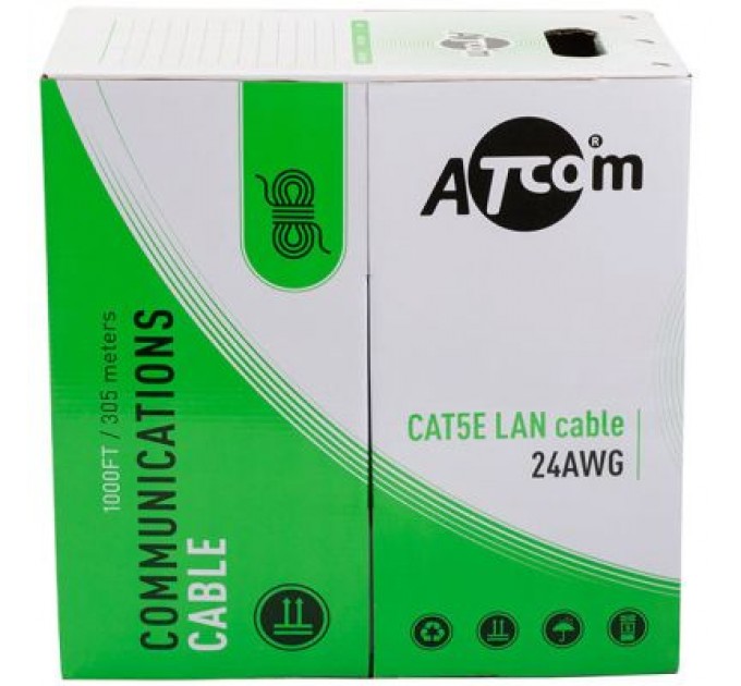 Atcom Кабель мережевий Atcom FTP 305м cat.5e Standart CCA (3801)