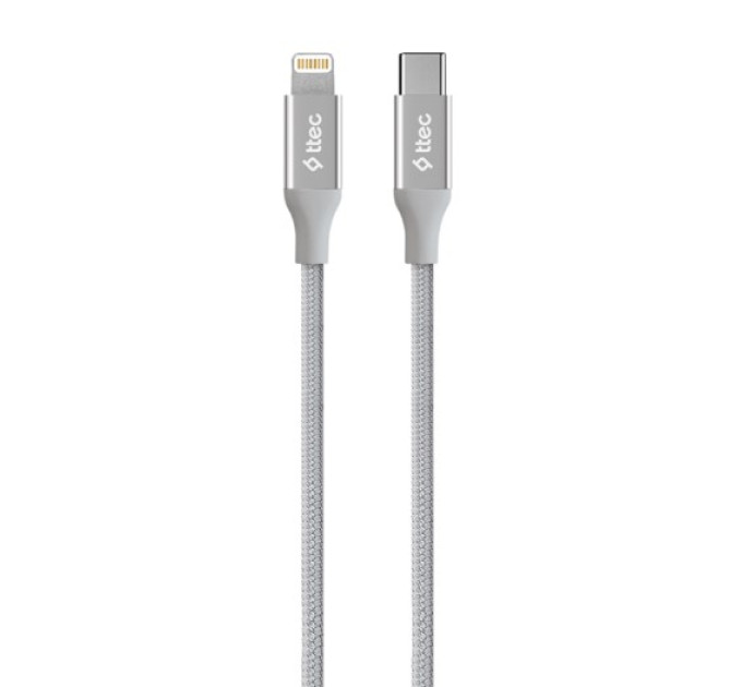 Ttec Кабель Ttec AlumiCable USB Type-C - Lightning (M/M), 1.5 м, Silver (2DK41G)
