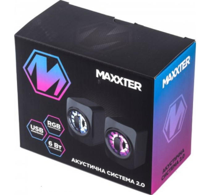 Maxxter Акустична система Maxxter CSP-U005RGB USB Black (CSP-U005RGB)