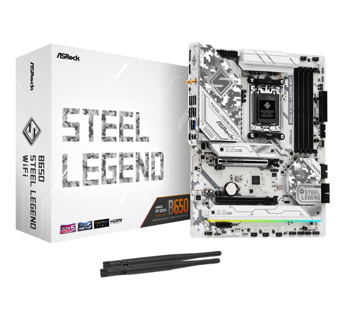 ASRock Материнська плата ASRock B650 Steel Legend WiFi Socket AM5