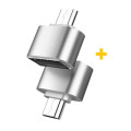 XoKo Дата кабель OTG USB 2.0 AF to USB-C silver XoKo (XK-AC035-SL2)