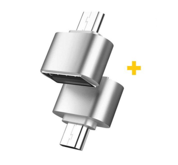 XoKo Дата кабель OTG USB 2.0 AF to USB-C silver XoKo (XK-AC035-SL2)