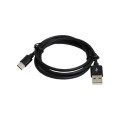 Patron Дата кабель USB 2.0 AM to USB-C 1.0m 2.4A black Patron (CAB-PN-USB-TYPEC-1-B)