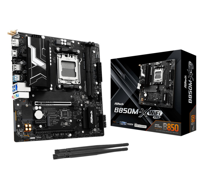 ASRock Материнська плата ASRock B850M-X WiFi R2.0 Socket AM5