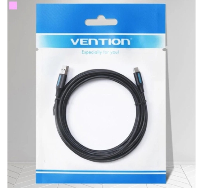 Vention Дата кабель USB 2.0 A Male to C Male 3A Cable 1.5M Black VENTION (COKBG)