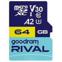 Карта пам`яті MicroSDXC 64GB UHS-I/U3 Class 10 Goodram + SD-adapter R170/W120MB/s + SD-adapter (GGSM2AA-0640R12)