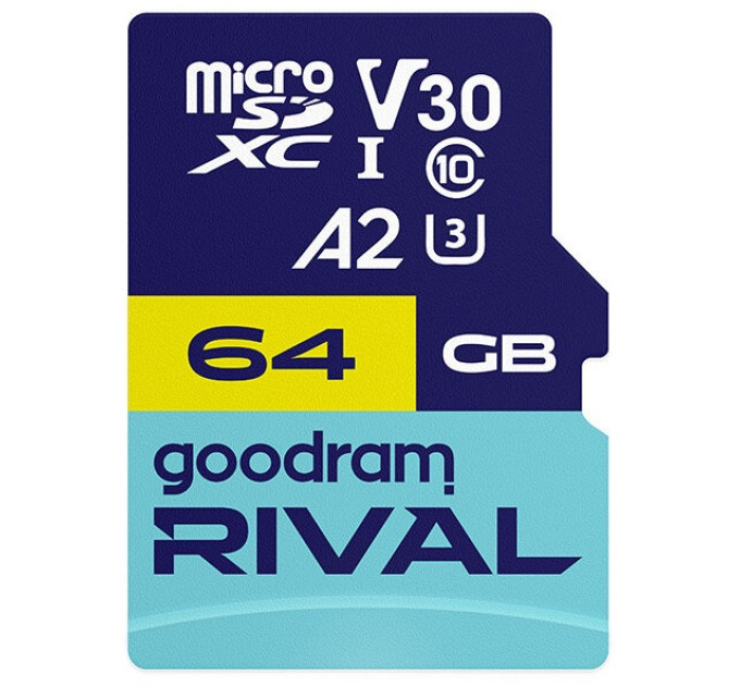 Goodram Карта пам`яті MicroSDXC 64GB UHS-I/U3 Class 10 Goodram + SD-adapter R170/W120MB/s + SD-adapter (GGSM2AA-0640R12)