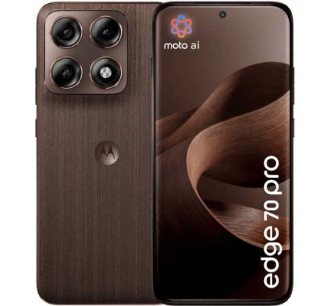 Motorola Мобільний телефон Motorola Edge 70 Pro 8/256GB Chicory Coffee (Wood) (PBC20086RS)