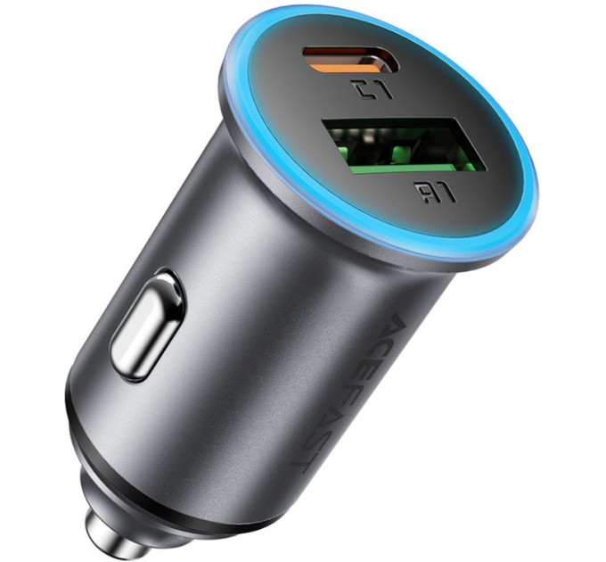 Acefast Зарядний пристрій Acefast 1xUSB-C PD65W + 1xUSB black (6974316284963)