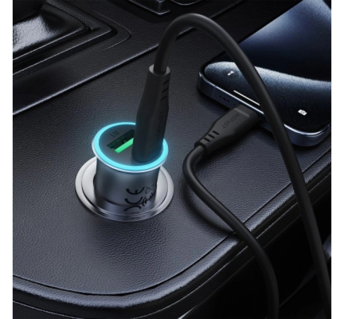 Acefast Зарядний пристрій Acefast 1xUSB-C PD95W + 1xUSB gray (6974316285304)