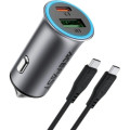 Acefast Зарядний пристрій Acefast 1xUSB-C PD95W + 1xUSB gray (6974316285304)