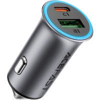 Зарядний пристрій Acefast 1xUSB-C PD95W + 1xUSB gray (6974316285304)