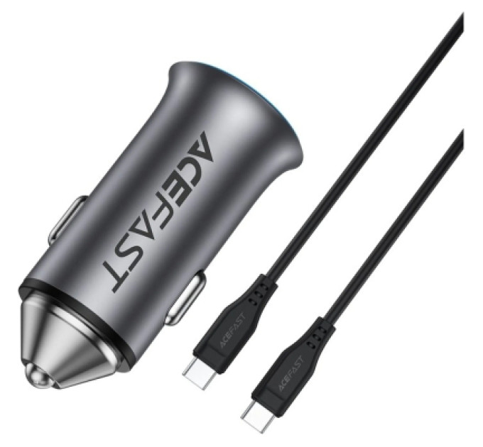 Acefast Зарядний пристрій Acefast 1xUSB-C PD95W + 1xUSB gray (6974316285304)