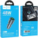 HOCO Зарядний пристрій HOCO 1xUSB-C PD30W + 1xUSB QC3.0 48W car adapter Z60 gray (6942007642095)