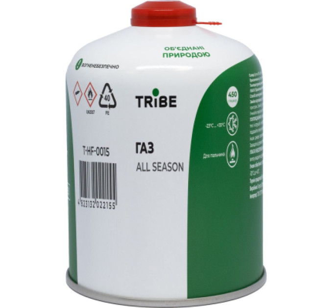 Tribe Газовий балон Tribe різьбовий 450 г (T-HF-0015)